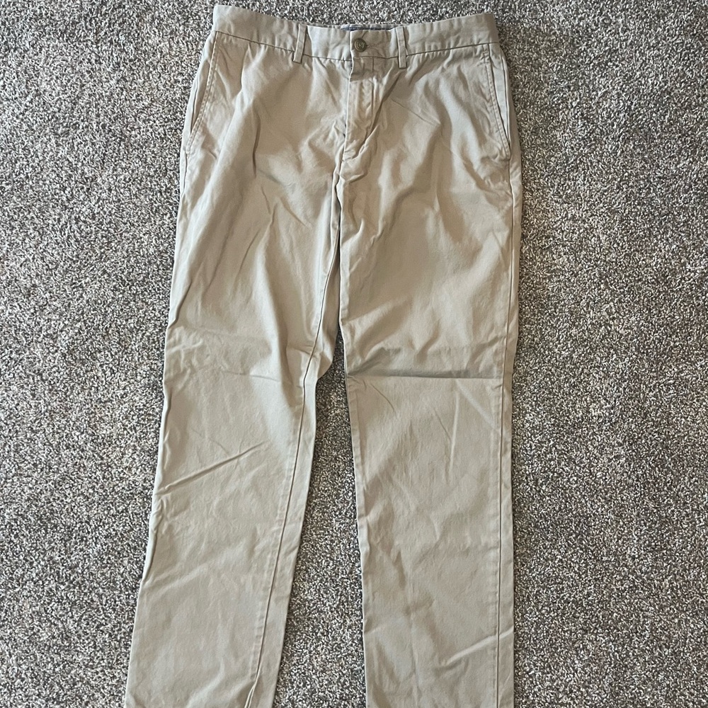 Tan Khaki Banana Republic Emerson Straight Fit chinos